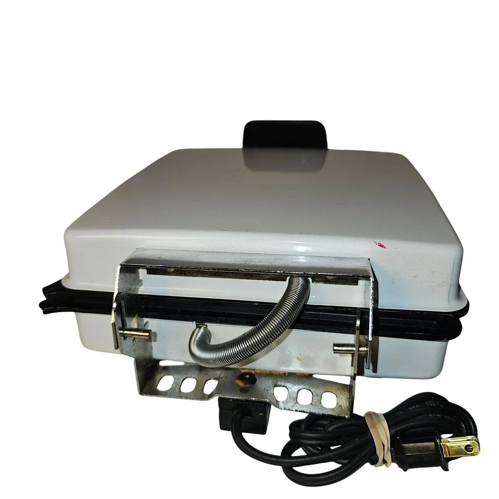 MCM‎ 70s Munsey Waffle Baker Sandwich Grill Griddle White 900W Vintage Made USA